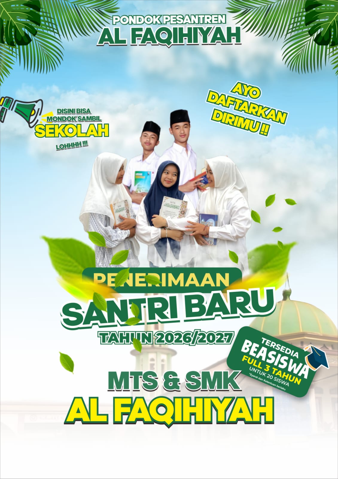 Pendaftaran Santri Baru 2026/2027 Telah Dibuka